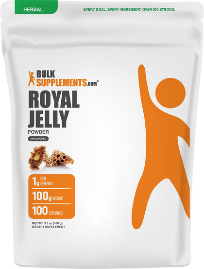 BulkSupplements Royal Jelly Powder 100g front view