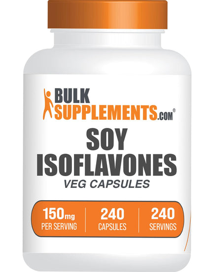 BulkSupplements Soy Isoflavones Capsules 150mg front view