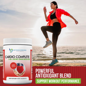 Cardio Complete Nitric Oxide support back view with ingredient list