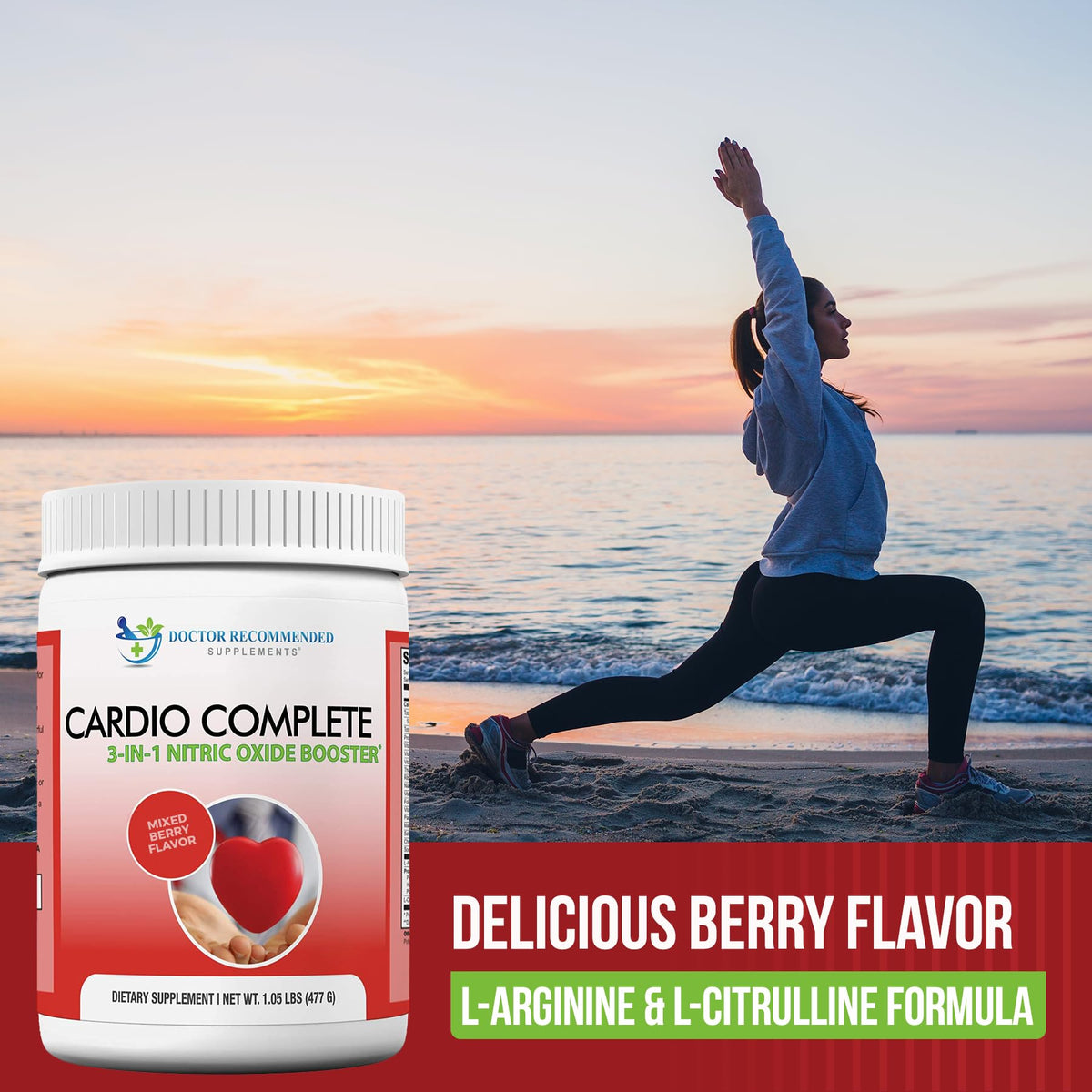 Cardio Complete Nitric Oxide support showing three bottles together