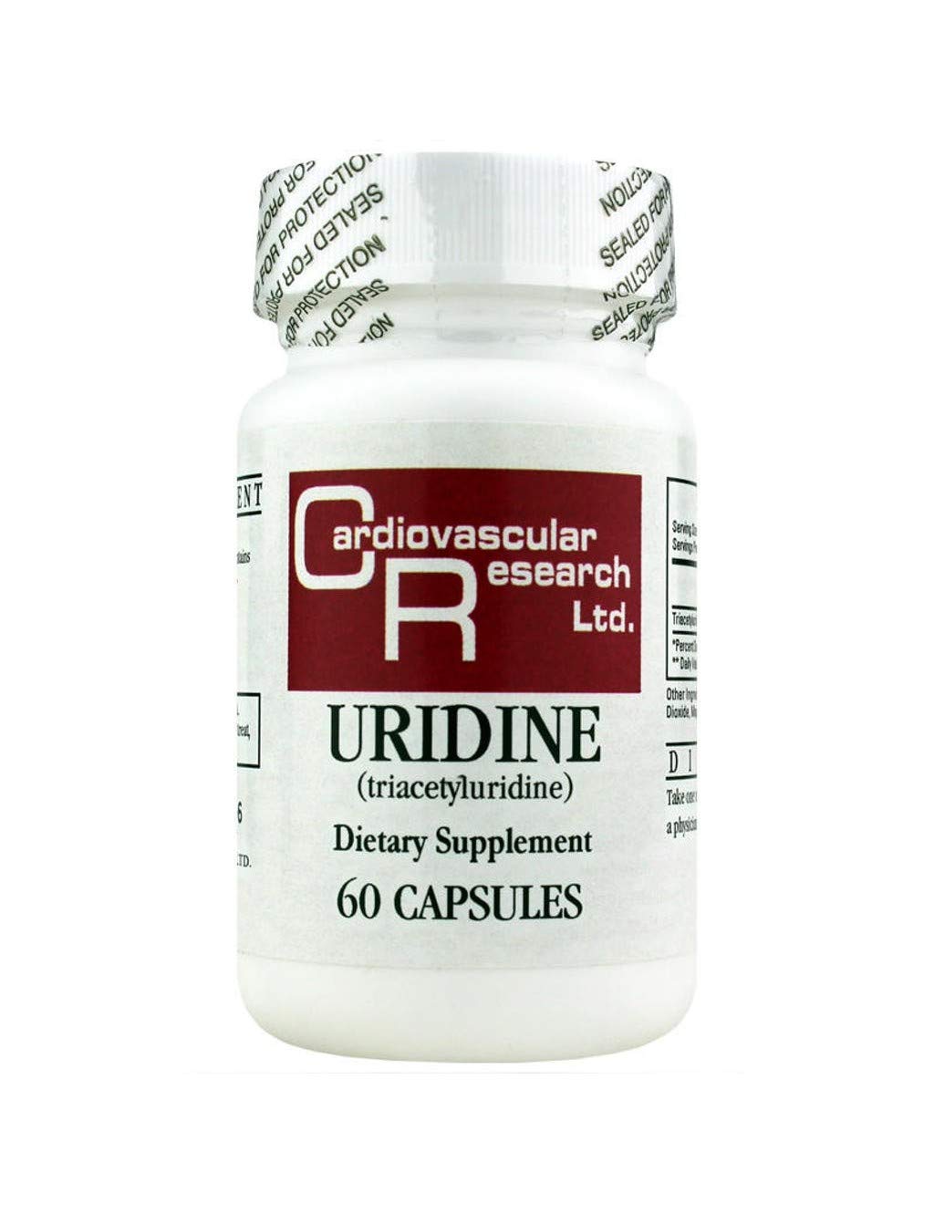 Cardiovascular Research Uridine 60 capsules bottle front view