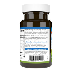 Carlson Totally Zen GABA L-Theanine 30 Capsules back view