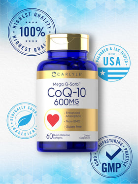 Carlyle CoQ10 600 mg Softgels with Black Pepper Extract detail