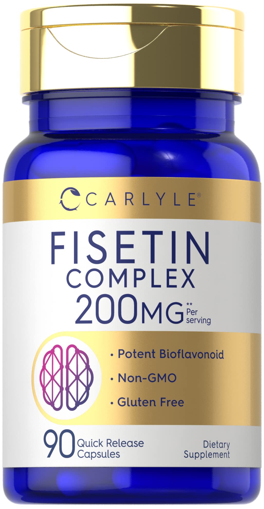 Carlyle Fisetin Complex Supplement 90 Capsules front view