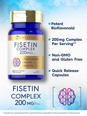 Carlyle Fisetin Complex Supplement bottle with label