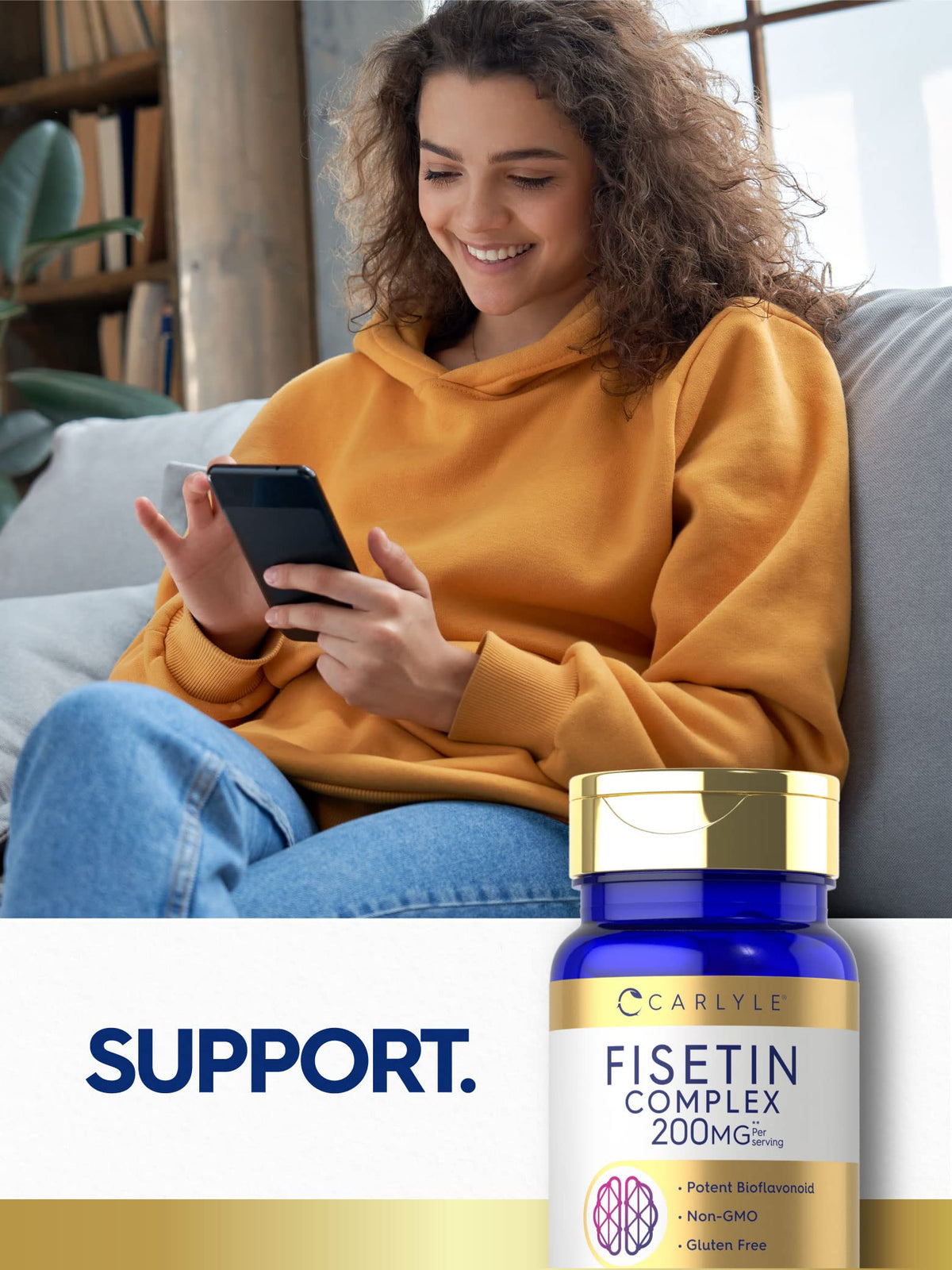 Carlyle Fisetin Complex Supplement packaging with product details