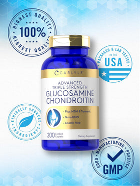 Carlyle Glucosamine Chondroitin MSM Turmeric ingredients list