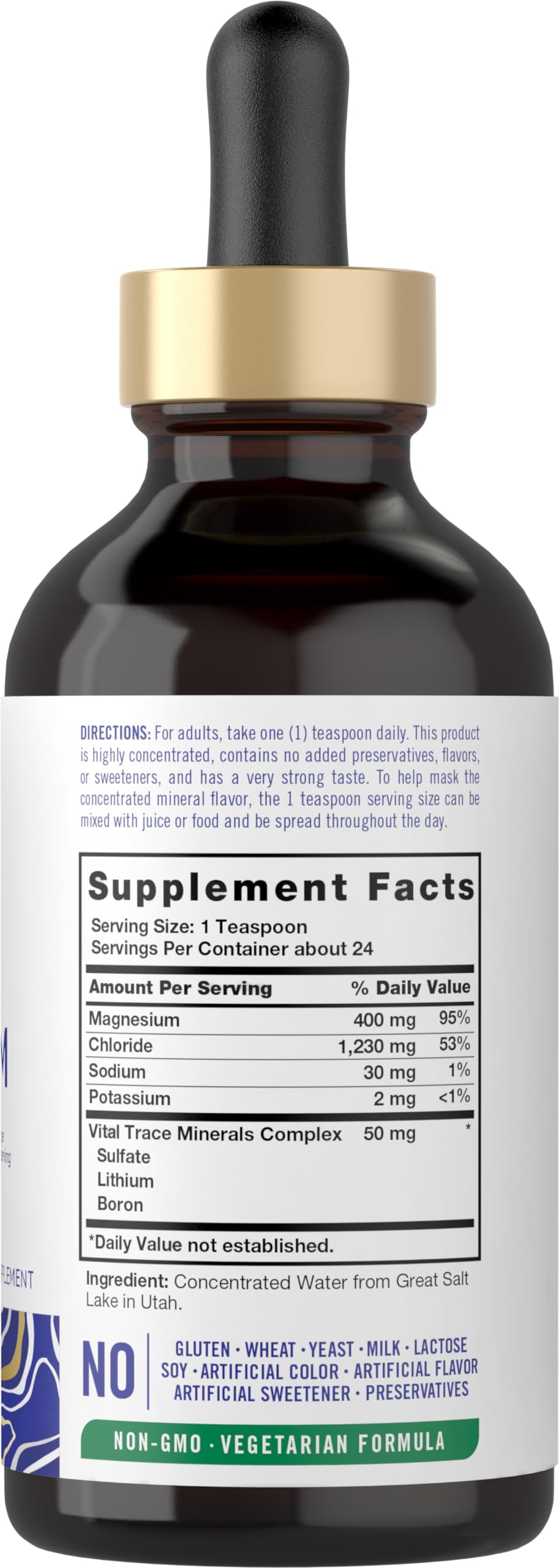 Carlyle Ionic Magnesium Liquid Complex 400mg side view