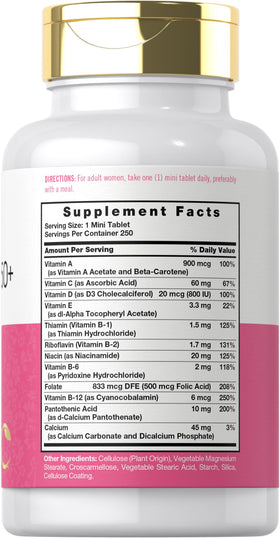 Carlyle Multivitamin for Women 50+ bottle side view