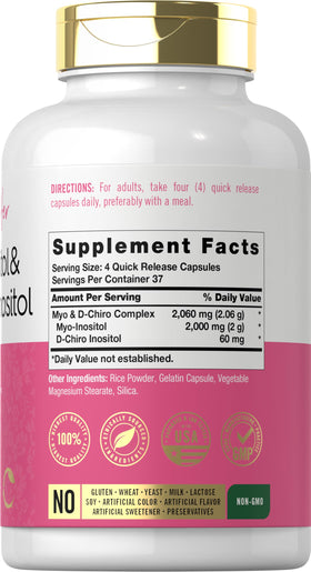 Carlyle Myo-Inositol & D-Chiro Inositol Supplement side view
