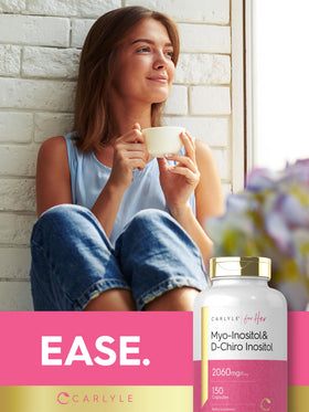 Carlyle Myo-Inositol & D-Chiro Inositol Supplement with measuring spoon