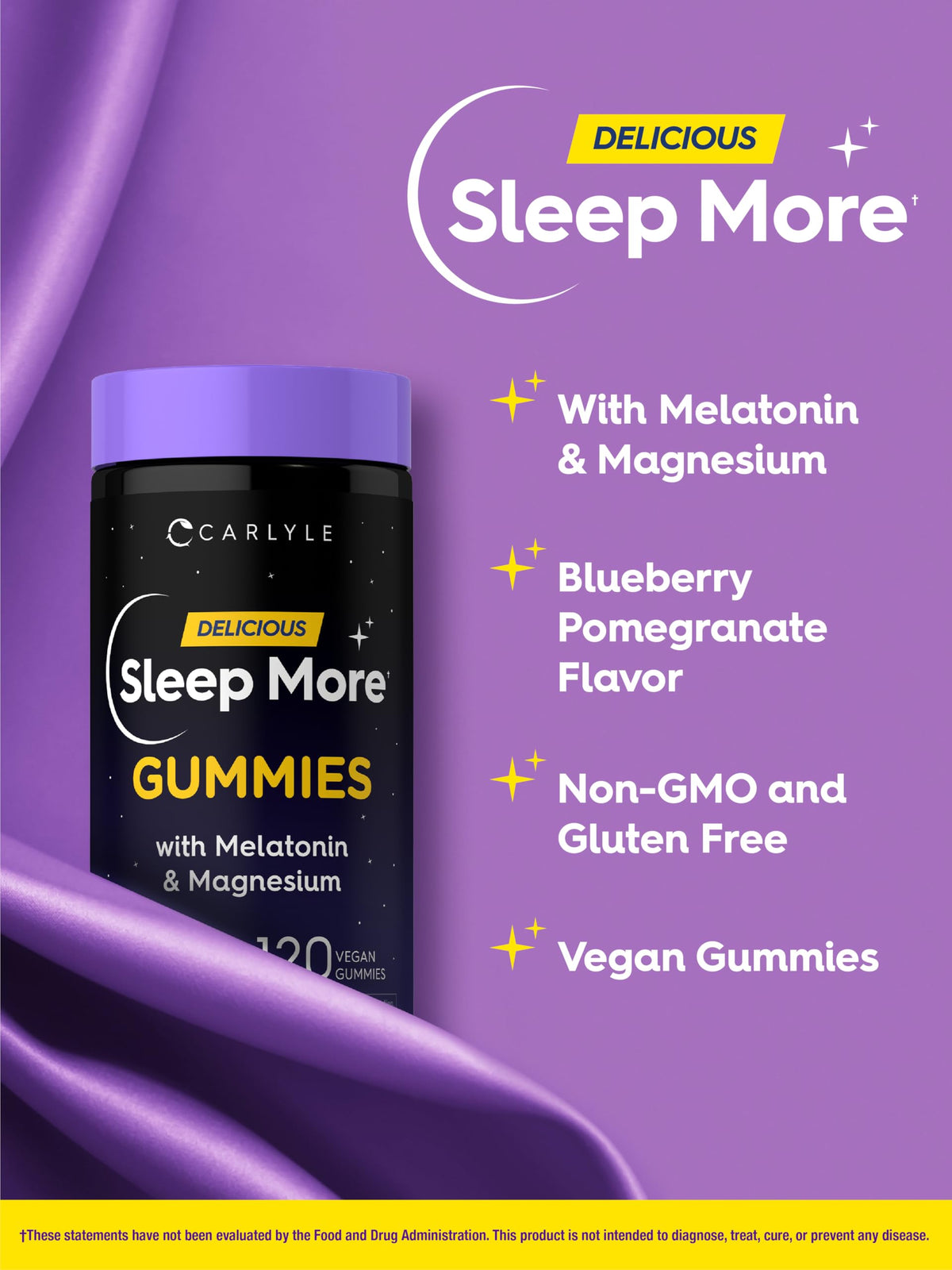 Carlyle Sleep Gummies with Melatonin and Magnesium nutritional information