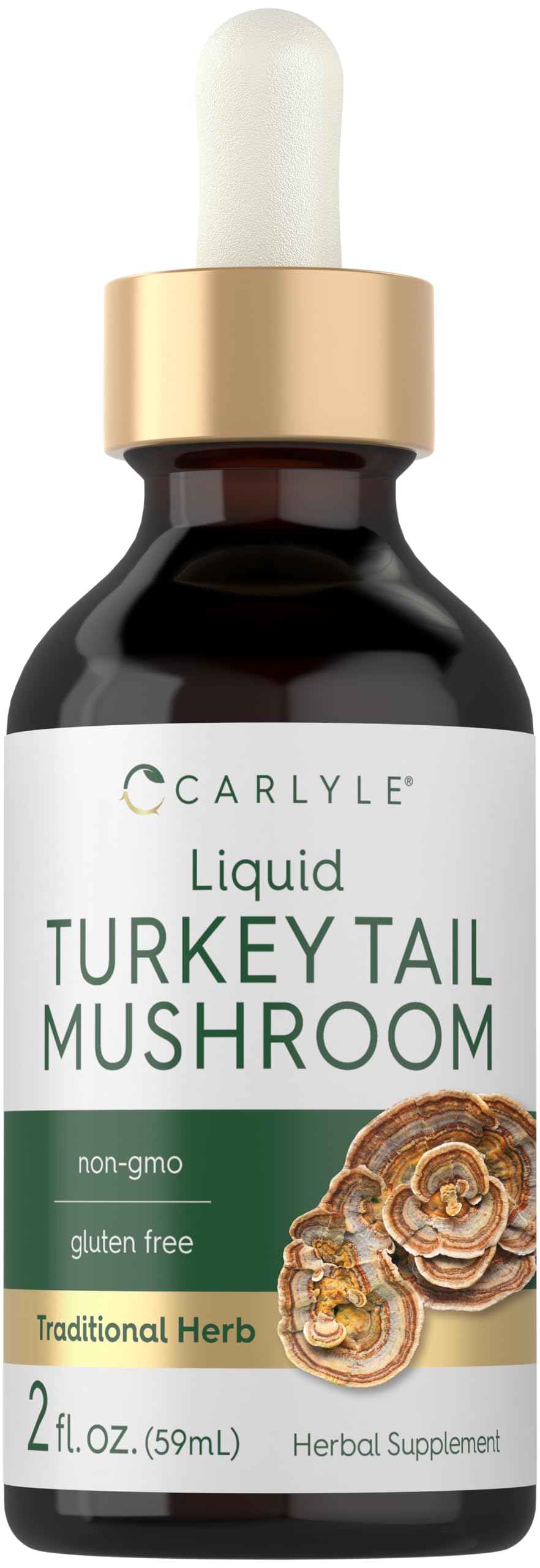 Carlyle Turkey Tail Mushroom Extract Liquid 2 FL Oz front view