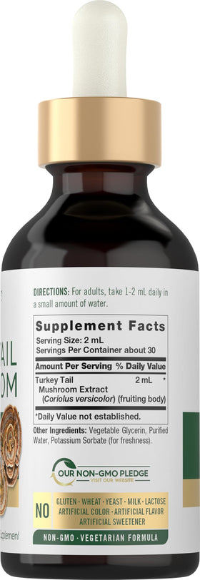 Carlyle Turkey Tail Mushroom Extract Liquid bottle with label
