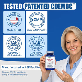 CDE Methylene Blue Capsules 30mg bottle with dosage