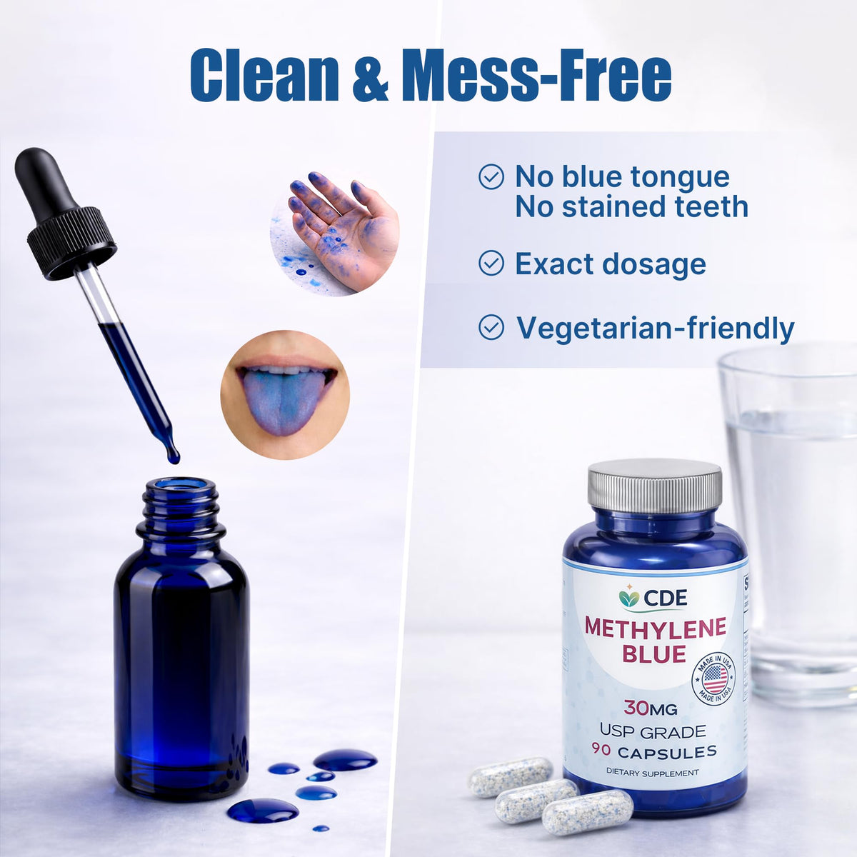 CDE Methylene Blue Capsules 30mg nutritional information