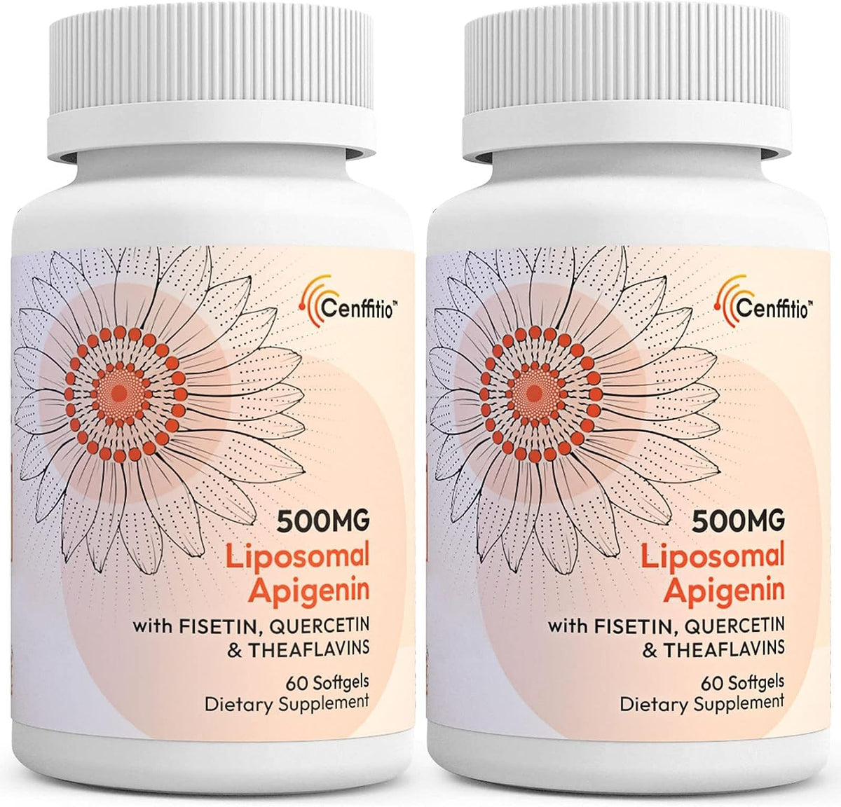 Cenffitio Liposomal Apigenin 500mg Softgels front view