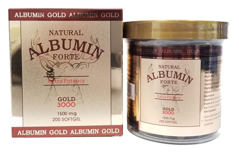 CGMLABS Natural Albumin Forte Deer Horn Royal Jelly softgel side view