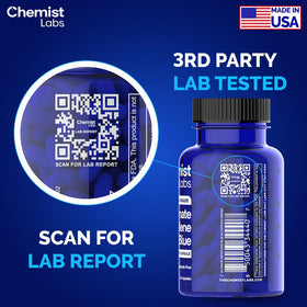 Chemist Labs Methylene Blue Capsules back view with dosage information