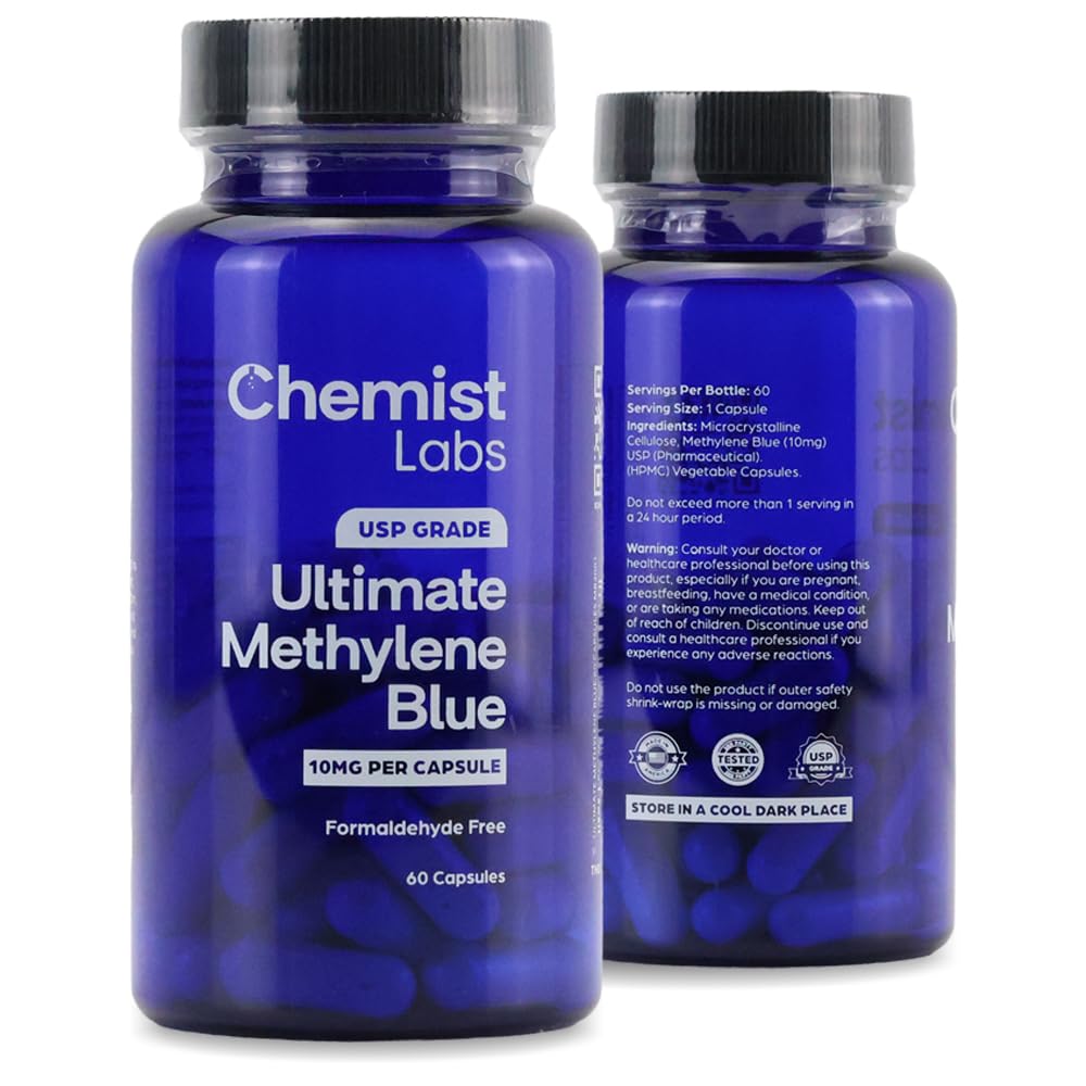 Chemist Labs Methylene Blue Capsules front view with packaging