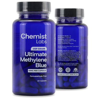 Chemist Labs Methylene Blue Capsules front view with packaging