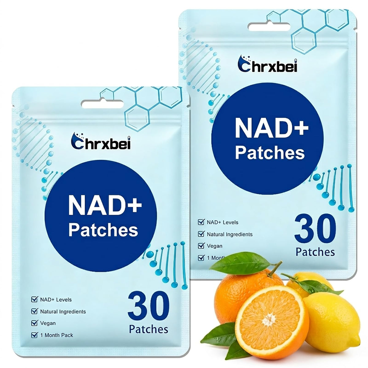 Chrxbei NAD+ Patches 60 count packaging front view