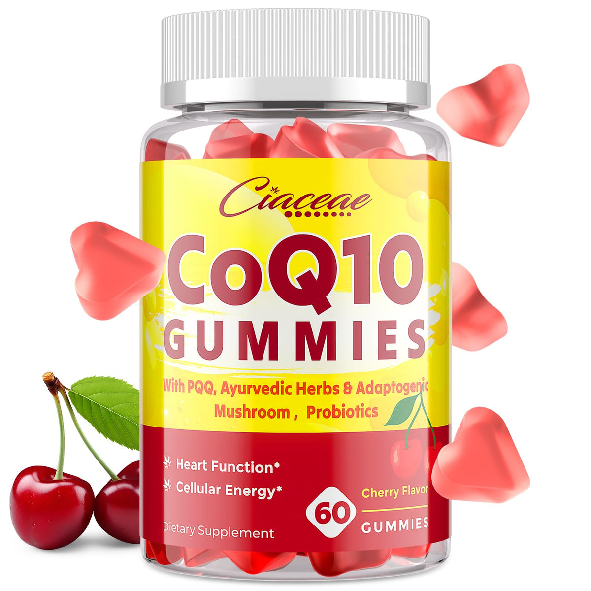 Ciaceae CoQ10 Gummies 400 MG cherry flavour front view