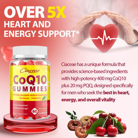 Ciaceae CoQ10 Gummies with ingredients displayed