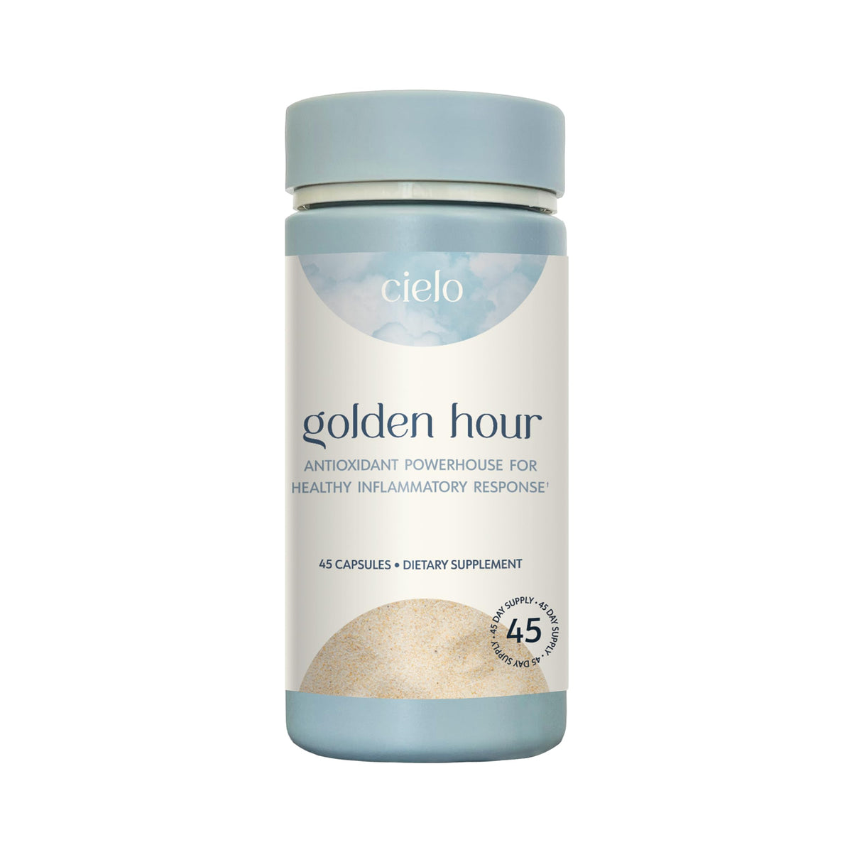 Cielo Golden Hour Antioxidant Supplement bottle front view