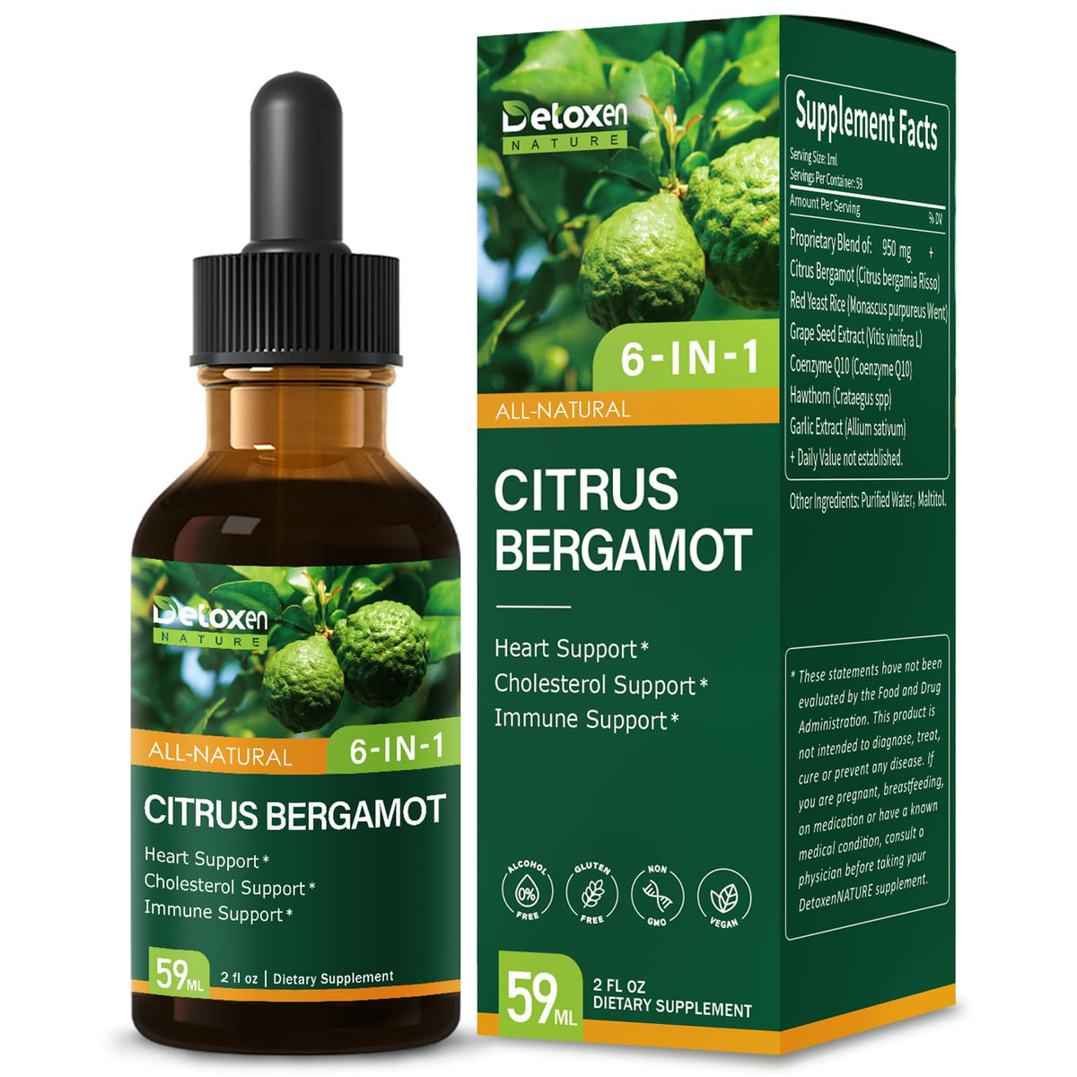 Citrus Bergamot Extract bottle front view