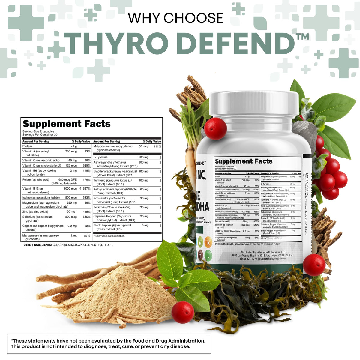 Clean Nutraceuticals ThyroDefend supplement ingredients list