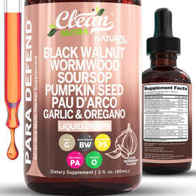 Clean Nutraceuticals Wormwood Black Walnut Complex Drops bottle front view