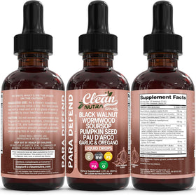 Clean Nutraceuticals Wormwood Black Walnut Complex Drops bottle side view