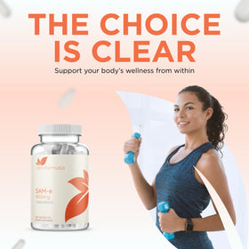 Clear Formulas Bioactive SAM-e 400mg supplement bottle back view