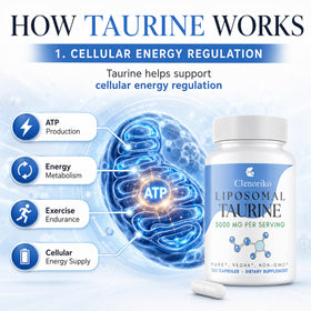 Clenoriko Liposomal Taurine Supplement 3000mg bottle with label