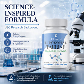 Clenoriko Liposomal Taurine Supplement 3000mg vegan capsules