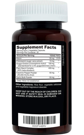 Clinical Daily Cholesterol Care Supplement packaging with ingredients