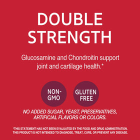 Close-up of 21st Century Double Strength Glucosamine Chondroitin capsules