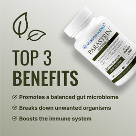 Close-up of Approved Science Parastrin capsules