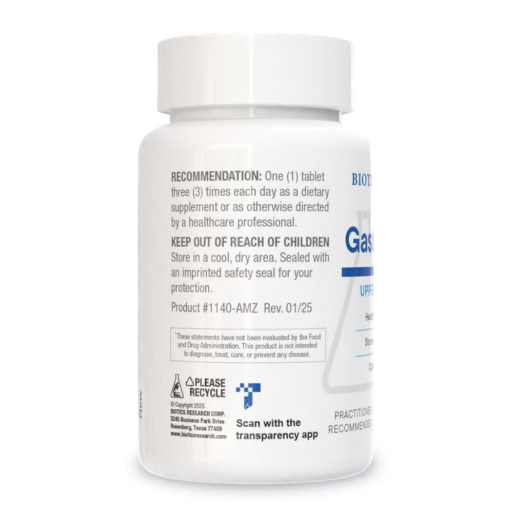 Close-up of BIOTICS RESEARCH Gastrazyme™ tablets