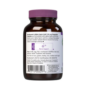 Close-up of BlueBonnet Alpha Lipoic Acid vegetable capsules