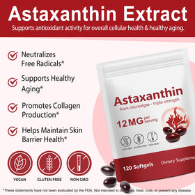 Close-up of BOIUOITI Astaxanthin softgel capsule