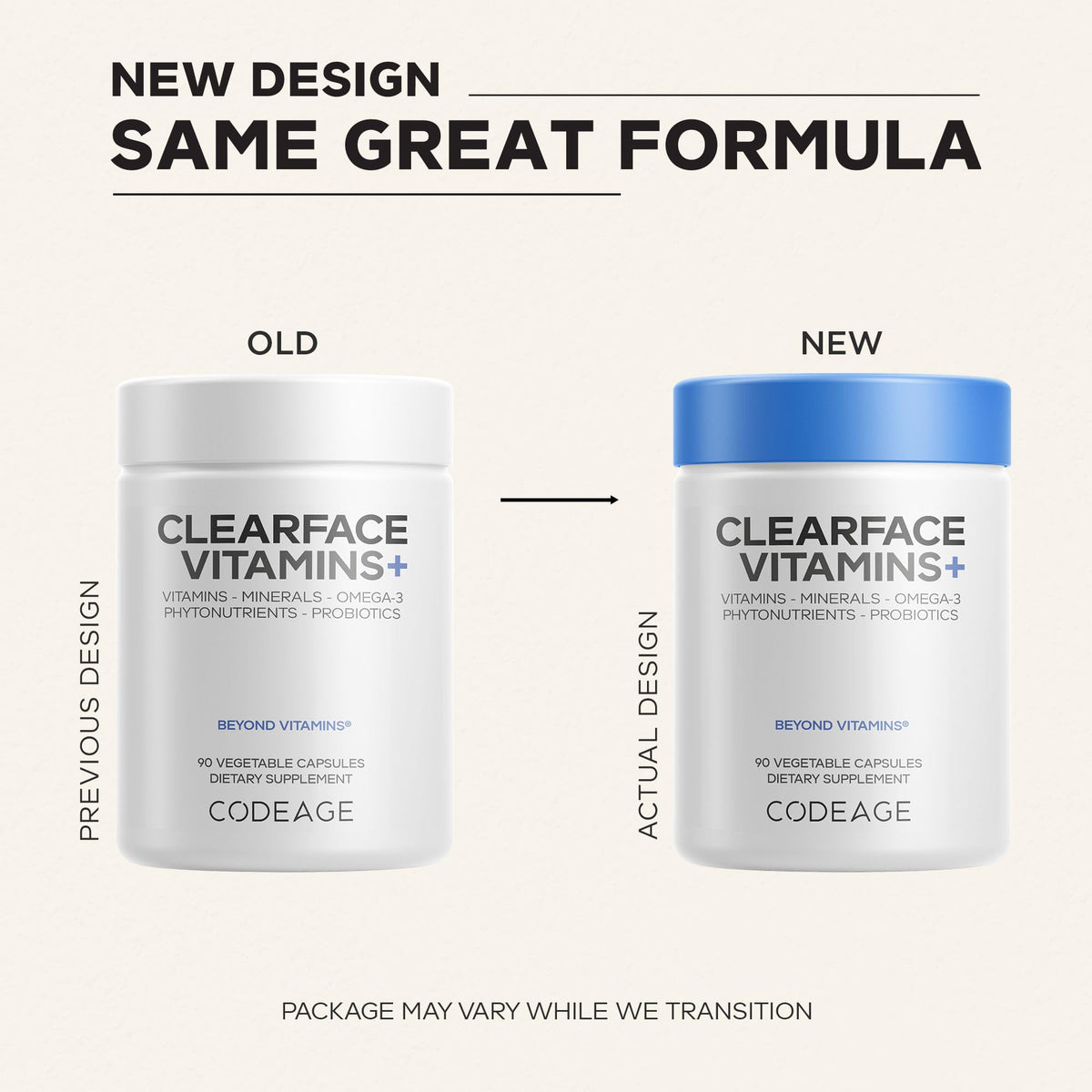 Close-up of Codeage Clearface Vitamins capsule
