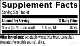 Close-up of Designs for Health Niacin 500mg tablet