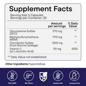 Close-up of FürstenMED Glucosamine Chondroitin MSM capsules
