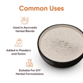 Close-up of Just Jaivik Organic Safed Musli Powder texture