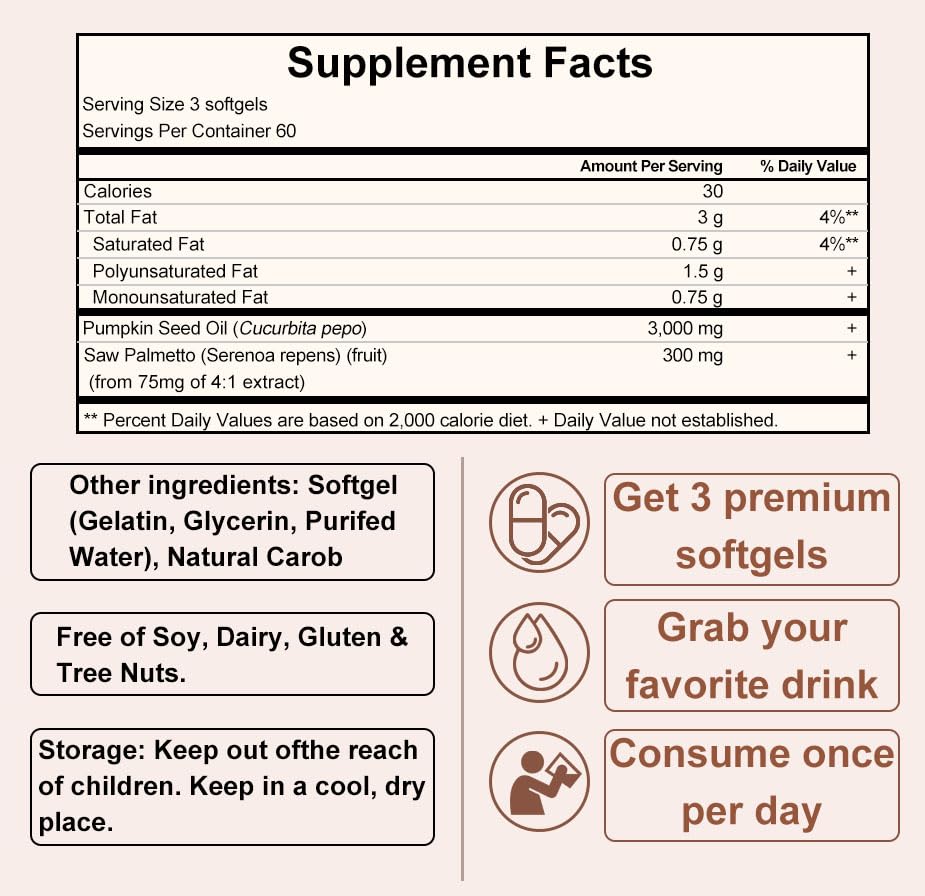 Close-up of KITABIO Pumpkin Seed Oil softgels