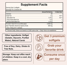 Close-up of KITABIO Pumpkin Seed Oil softgels