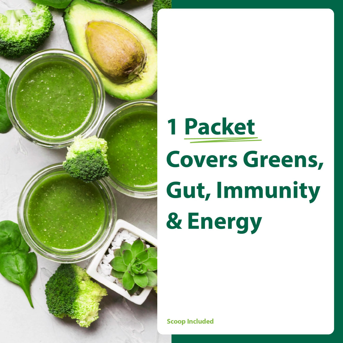 Close-up of MacroLife Naturals Macro Greens Powder ingredients list