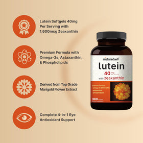 Close-up of NatureBell Lutein 40mg softgel